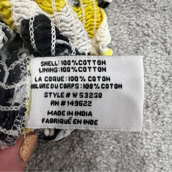 Walter Baker Smocked Crop Top 100% Cotton Women’s Sz S NWOT - Picture 7 of 8